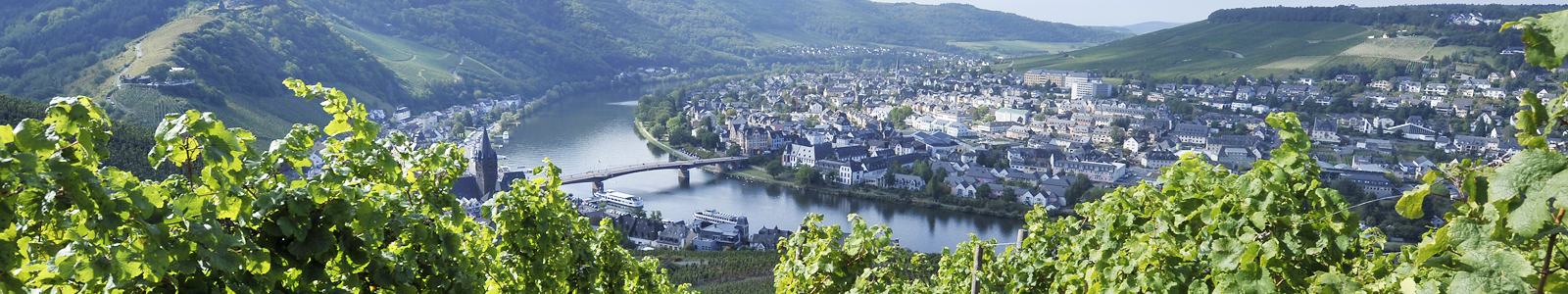 Landschaft mit Mosel und Dorf ©Feuerbach